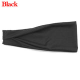 Unisex Women Men Stretch Headband Sport Sweat Sweatband Yoga Gym Black