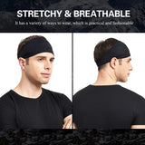 Unisex Women Men Stretch Headband Sport Sweat Sweatband Yoga Gym Black