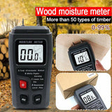 Digital Timber Moisture Meter Damp Humidity Tester LCD Wood Detector Analyzer