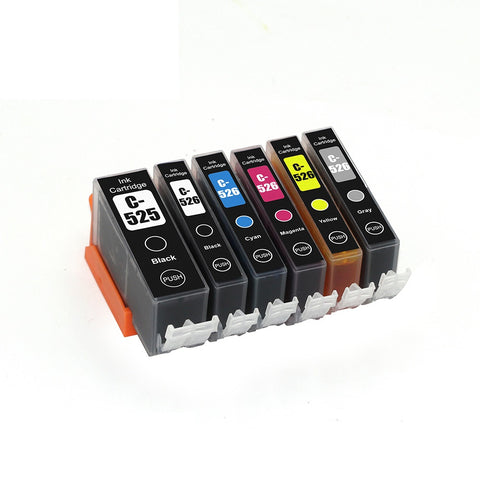 Canon Ink Cartridges PGI-525 CLI-526 2BK+C+M+Y+GY