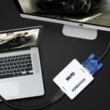 HDMI to VGA Converter With Audio 1080P Adapter Connector Black