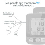 Digital Sphygmomanometer Upper Arm Blood Pressure Monitor Heart Beat Meter