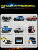 Car Battery Charger 12/24V 8A Touch Screen Pulse Repair LCD Battery Charger