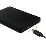 Shuole 2.5 inch USB 3.1 SATA HDD SSD Type-C External Hard Drive Enclosure Black