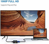 Full HD Video Audio VGA to HDMI Converter Adapter for PC Laptop TV etc