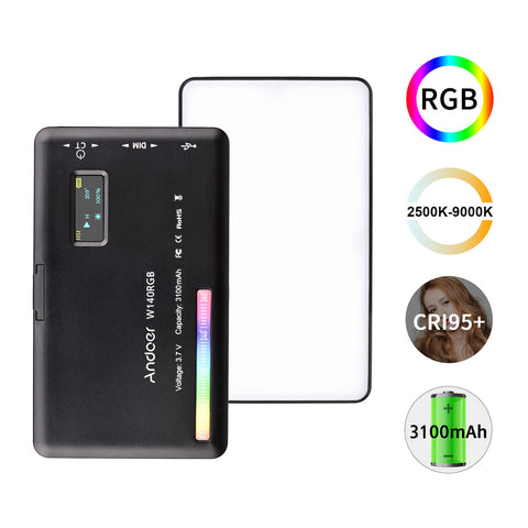 W140 RGB LED Video Light Rechargeable Photography Fill Light