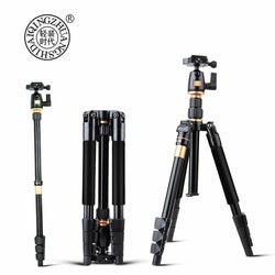 QZSD Q555 Portable Aluminum Digital Camera Tripod Monopod Stand With Ball Head