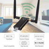 1200Mbps Long Range Dual Band 2.4/5.8G 5GHz Wireless USB3.0 WiFi Adapter Antenna