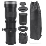 420‑800mm F8.3 Telephoto Zoom Lens Telescope for Canon EF-S Mount Camera+T2Mount