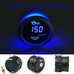 2" 52mm Blue Digital LED Water Temperature Gauge+Sensor Celsius