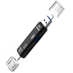 5 in 1 USB 3.0 Type C / USB / Micro USB SD TF Memory Card Reader OTG Adapter