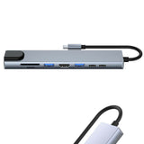 8in1 USB-C HUB Type-C to USB 3.0 4K HDMI RJ45 Ethernet SD/TF PD Port Thunderbolt