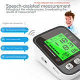 Digital Sphygmomanometer Upper Arm Blood Pressure Monitor Heart Beat Meter