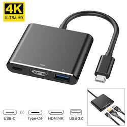 Type-C to 4K HDMI USB 3.0 USB-C 3.1 Hub Charger Adapter For MacBook etc