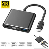 Type-C to 4K HDMI USB 3.0 USB-C 3.1 Hub Charger Adapter For MacBook etc