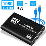 Video Capture Card 4K 60Hz HDMI to USB 3.0 for PS4 Xbox Game Recording etc