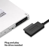 USB 2.0 to Slimline SATA 7+6 13pin Laptop CD DVD Rom Optical Drive Adapter Cable