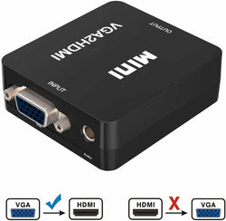 Full HD Video Audio VGA to HDMI Converter Adapter for PC Laptop TV etc