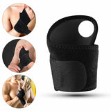 Sports Wrist Band Brace Wrap Adjustable Support Gym Strap Carpal Black Bandage