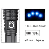 Super Bright LED Torch Lamp 5 Modes USB Rechargeable Lantern IPX4 Waterproof