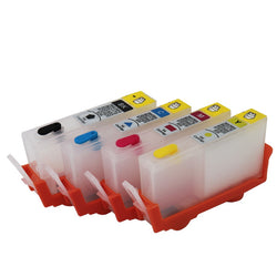 Refillable Ink Cartridges 4 HP 564 564XL