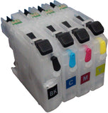 Refillable Ink Cartridges 4 Brother LC233 LC237